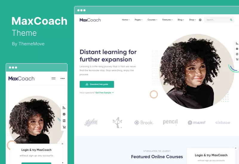 Tema MaxCoach - Cursos en línea, tema de WordPress para educación de coaching personal