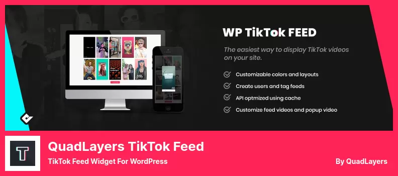 Complemento de alimentación de TikTok de QuadLayers - Widget de alimentación de TikTok para WordPress