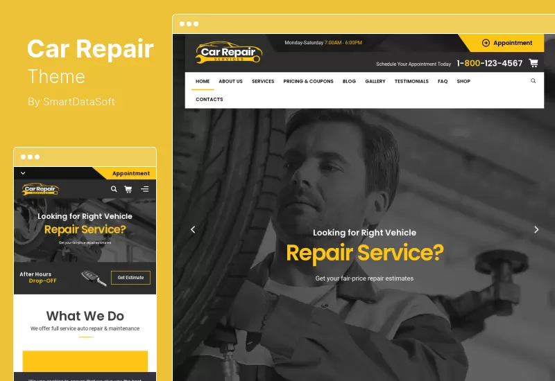 Tema de reparación de automóviles - Tema de WordPress para piezas de automóviles
