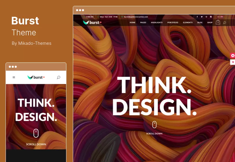 Tema Burst - Tema WordPress Agensi Desain Kreatif