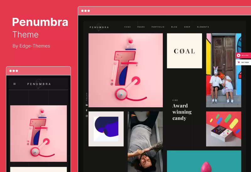 Tema Penumbra - Tema WordPress Portofolio Desain Multikonsep