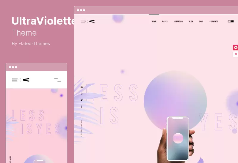 UltraViolette Theme - Desain Portofolio Tema WordPress