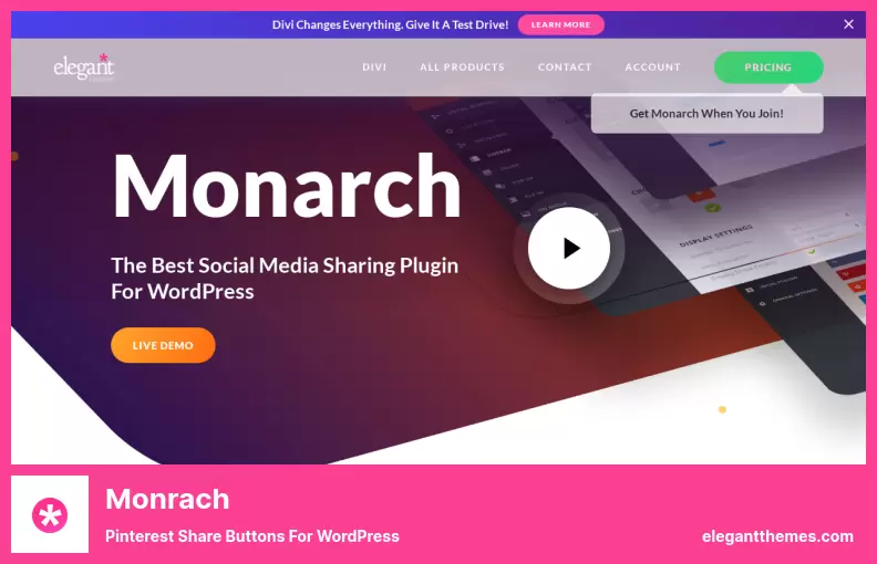 ปลั๊กอิน Monrach - ปุ่มแชร์ Pinterest สำหรับ WordPress