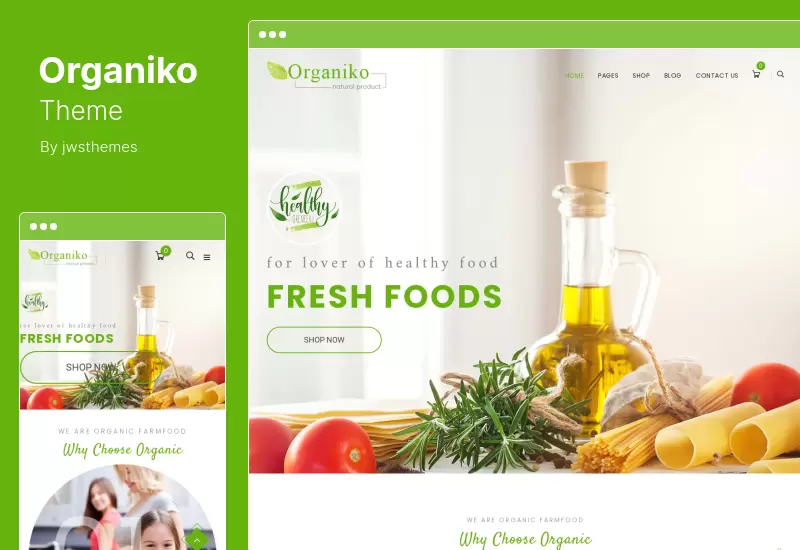 Tema Organiko - Tema WordPress pentru afaceri cu alimente agricole