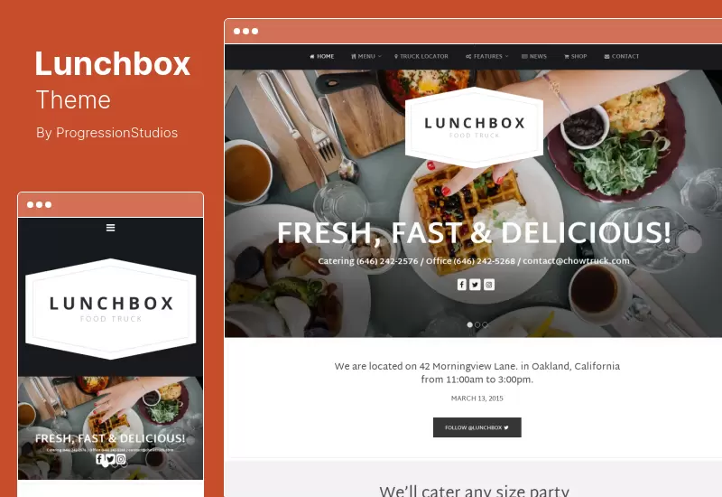 Lunchbox Theme - Tema WordPress pentru Food Truck Restaurant
