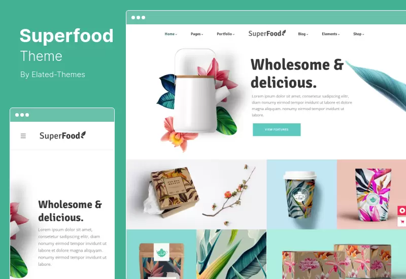 Tema Superfood - Tema WordPress pentru produse alimentare organice
