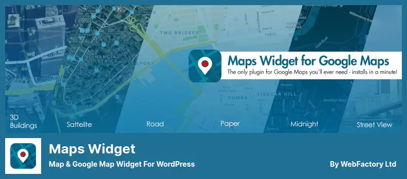Maps Widget Plugin - Hărți și Google Map Widget pentru WordPress
