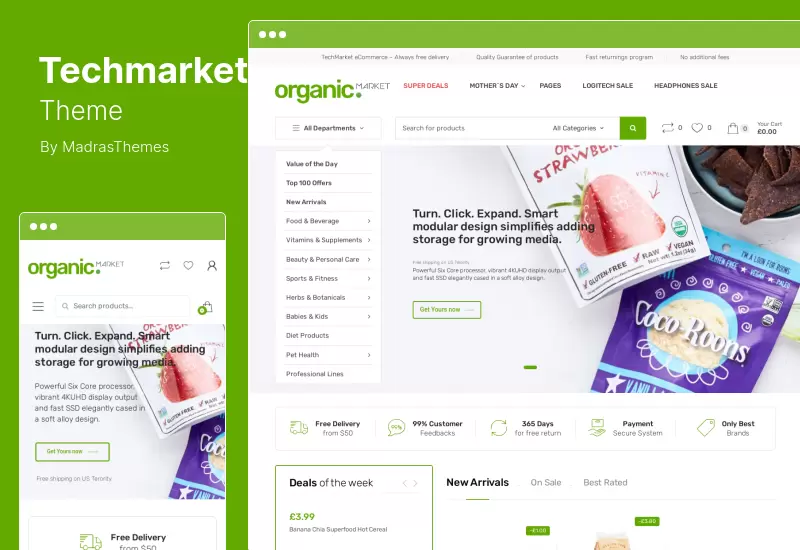 Tema Techmarket - Tema WordPress pentru magazinul de electronice WooCommerce