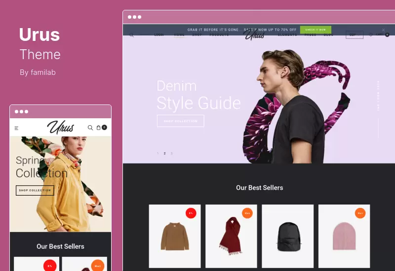 Urus Theme - Temă WordPress WooCommerce receptivă multifuncțională