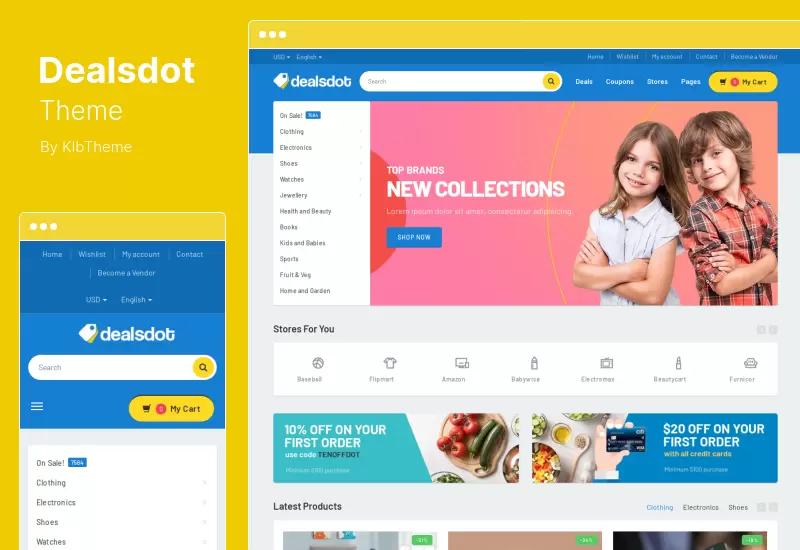 Tema Dealsdot - Tema WordPress pentru piața multiplă
