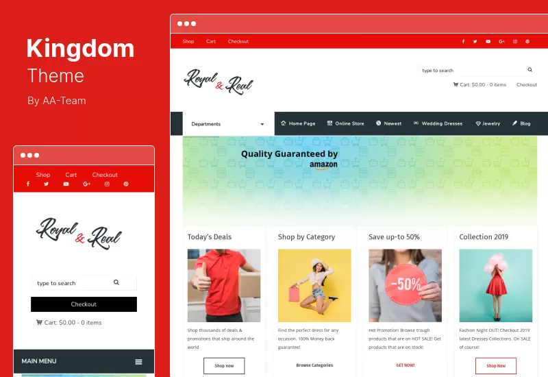 Kingdom Theme - WooCommerce Amazon Affiliates WordPress Theme