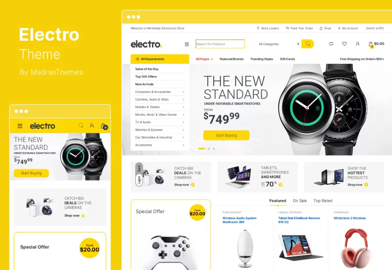 Electro Theme - Magazin de electronice Tema WooCommerce