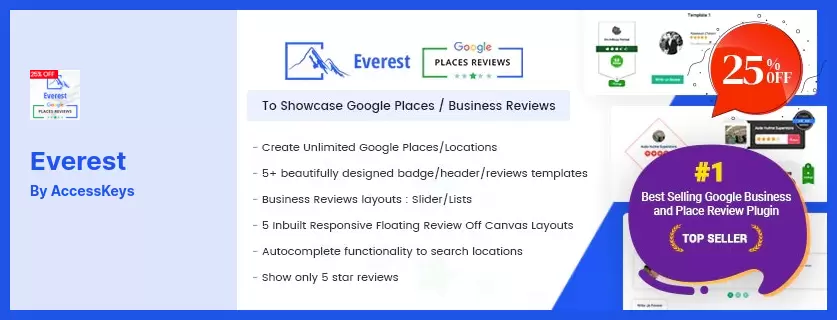 Everest Eklentisi - Google Rehber / İşletme İncelemelerini Sergilemek İçin En İyi WordPress Eklentisi