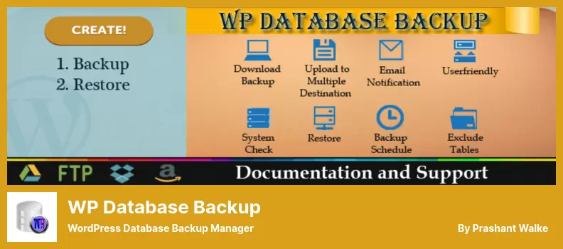 Plugin de sauvegarde de base de données WP - Gestionnaire de sauvegarde de base de données WordPress