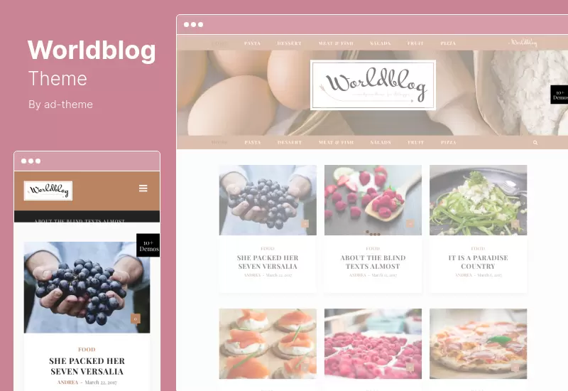 ธีม Worldblog - WordPress Blog Magazine Theme