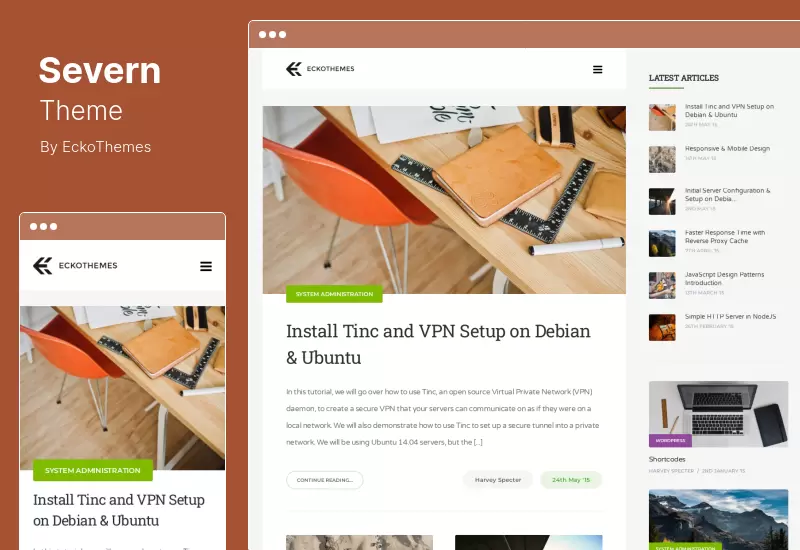 Severn Theme - Tema de WordPress para blog adaptable