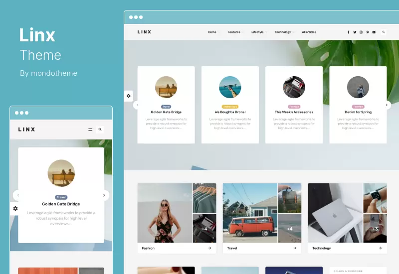 Tema Linx - Tema de WordPress para blogs y revistas