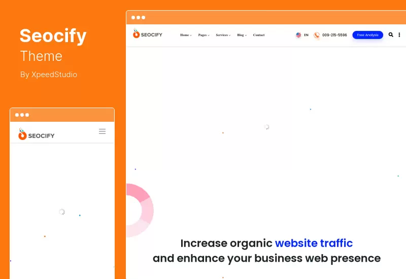 Seocify Theme - SEO และหน่วยงานการตลาดดิจิทัล WordPress Theme