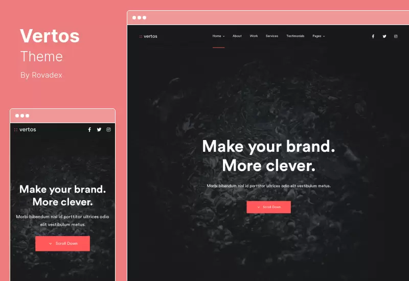 Vertos Theme - หน่วยงานดิจิทัลและการตลาด WordPress Theme