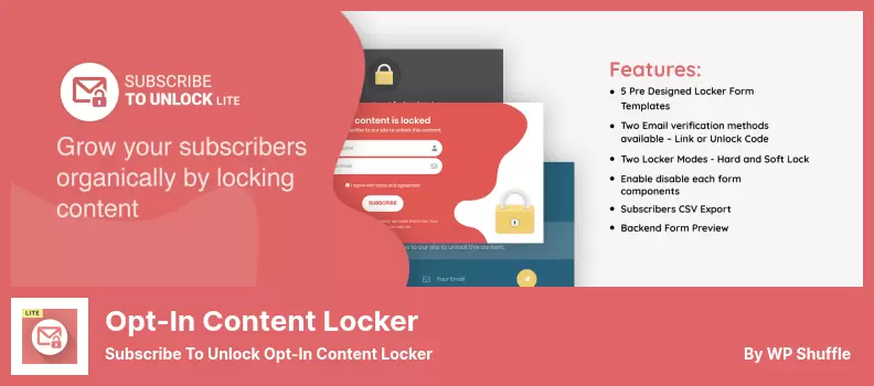 ปลั๊กอิน Opt-In Content Locker - สมัครสมาชิกเพื่อปลดล็อก Opt-In Content Locker
