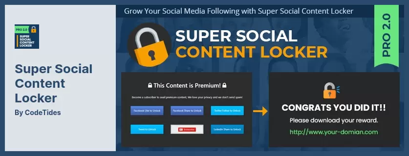 ปลั๊กอิน Super Social Content Locker -