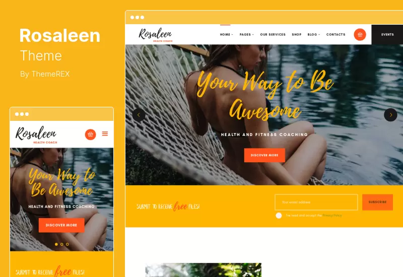 Rosaleen Theme - Tema de WordPress para entrenadores de salud y motivación de oradores