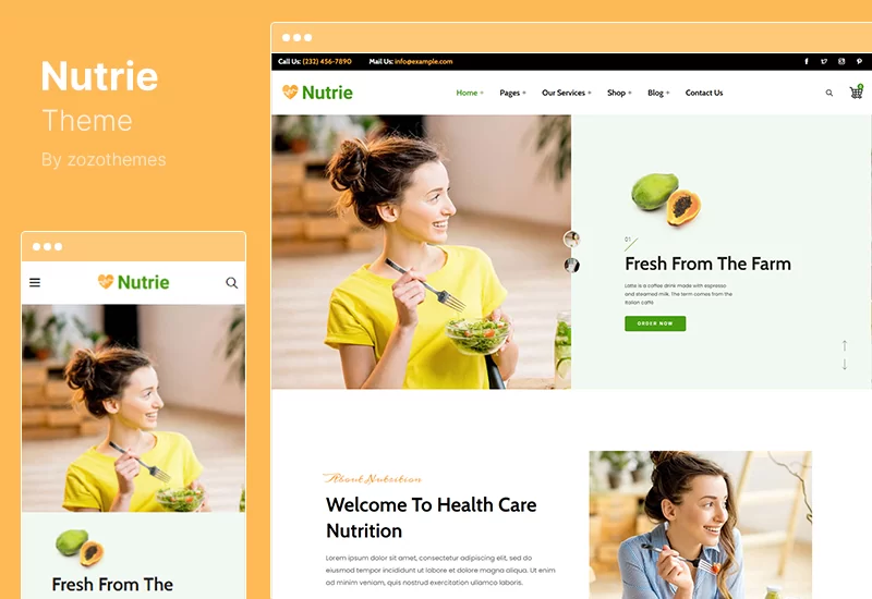 Tema Nutrie - Tema de WordPress para entrenadores de salud y nutrición