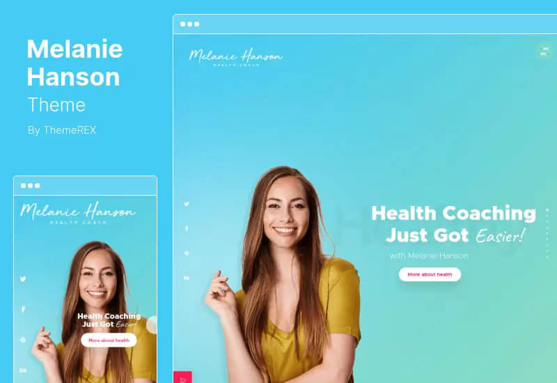 Tema de Melanie Hanson - Blog de Health Coach y revista de estilo de vida Tema de WordPress