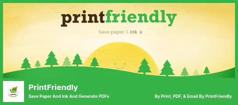ปลั๊กอิน PrintFriendly - ประหยัดกระดาษและหมึก และสร้าง PDFs