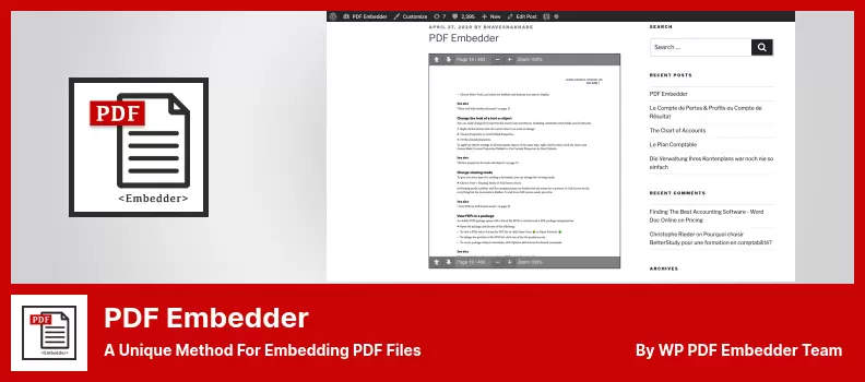 Complemento PDF Embedder: un método único para incrustar archivos PDF