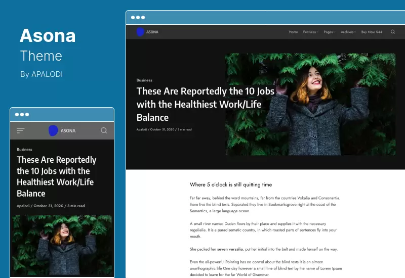Asona 主題 - 博客雜誌 WordPress 主題