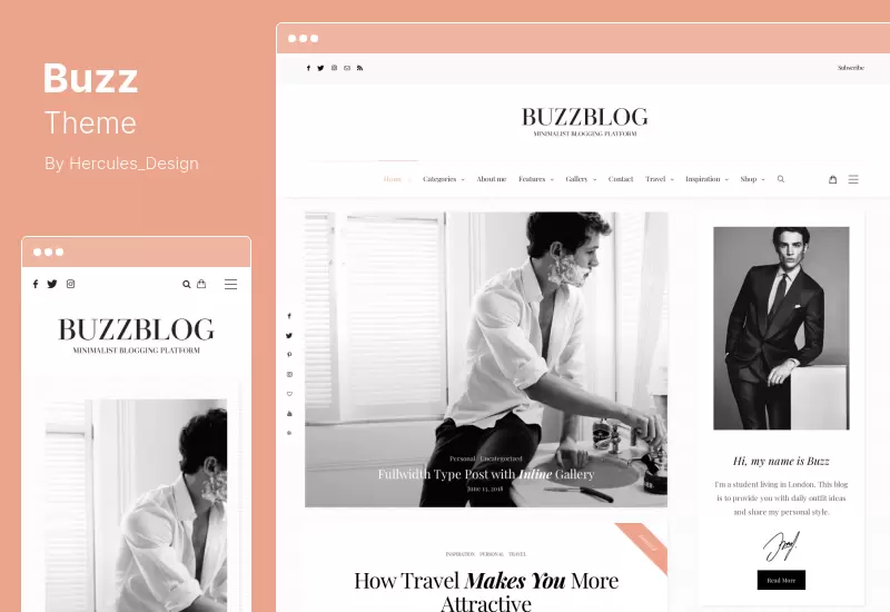 Buzz 主題 - 生活方式博客和雜誌 WordPress 主題
