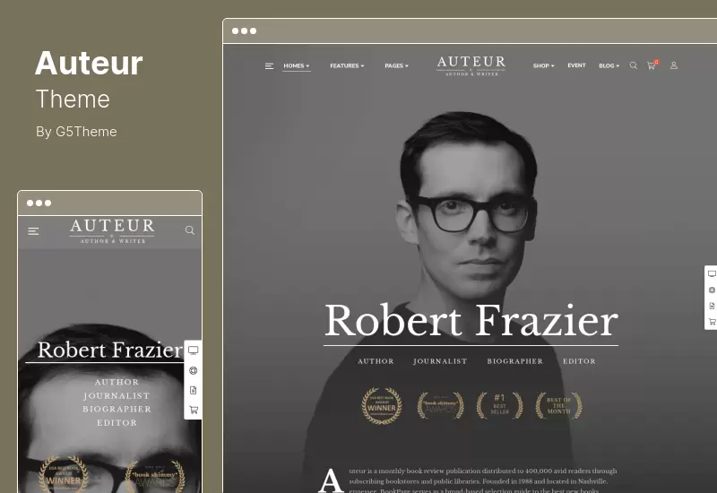 Auteur Theme - 作者和出版商的 WordPress 主題