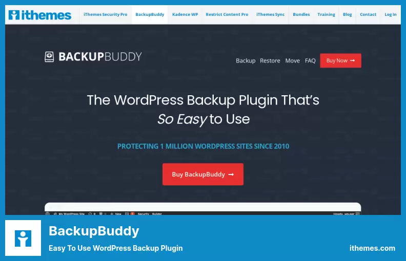 Complemento BackupBuddy - Complemento de copia de seguridad de WordPress fácil de usar