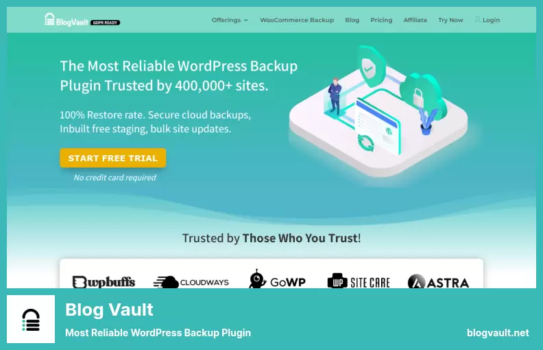 Complemento Blog Vault: el complemento de copia de seguridad de WordPress más confiable