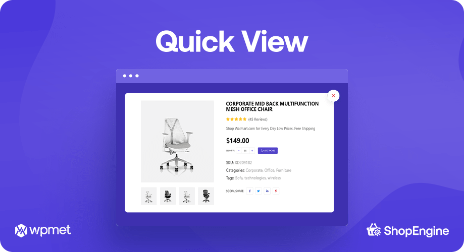 快速查看，ShopEngine