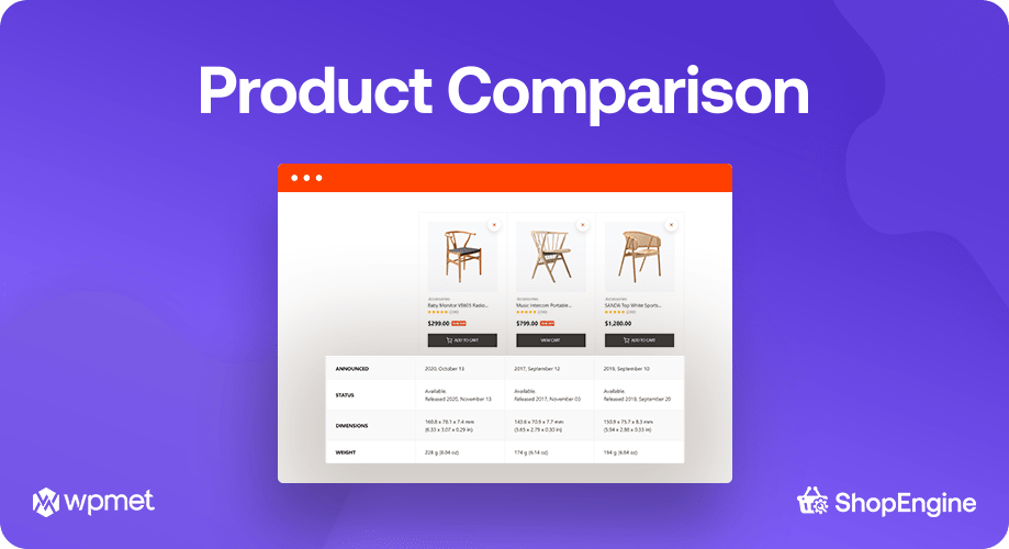 產品比較，ShopEngine