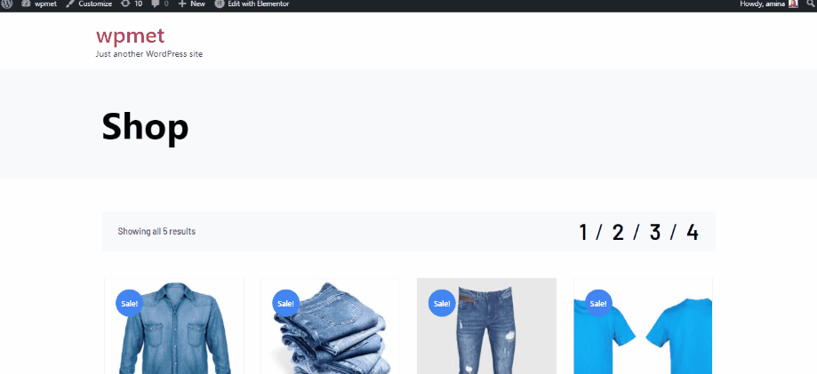 Angepasste WooCommerce-Shopseite