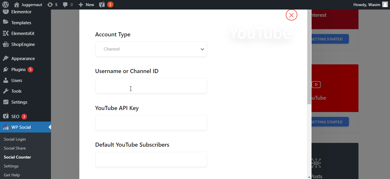 ให้ข้อมูลที่จำเป็นสำหรับ YouTube