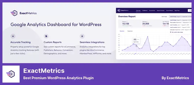 ปลั๊กอิน ExactMetrics - ปลั๊กอิน WordPress Analytics พรีเมี่ยมที่ดีที่สุด