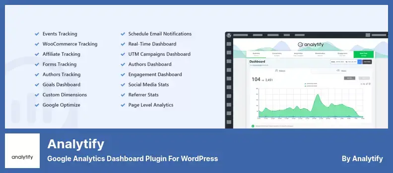 ปลั๊กอินวิเคราะห์ - ปลั๊กอินแดชบอร์ด Google Analytics สำหรับ WordPress