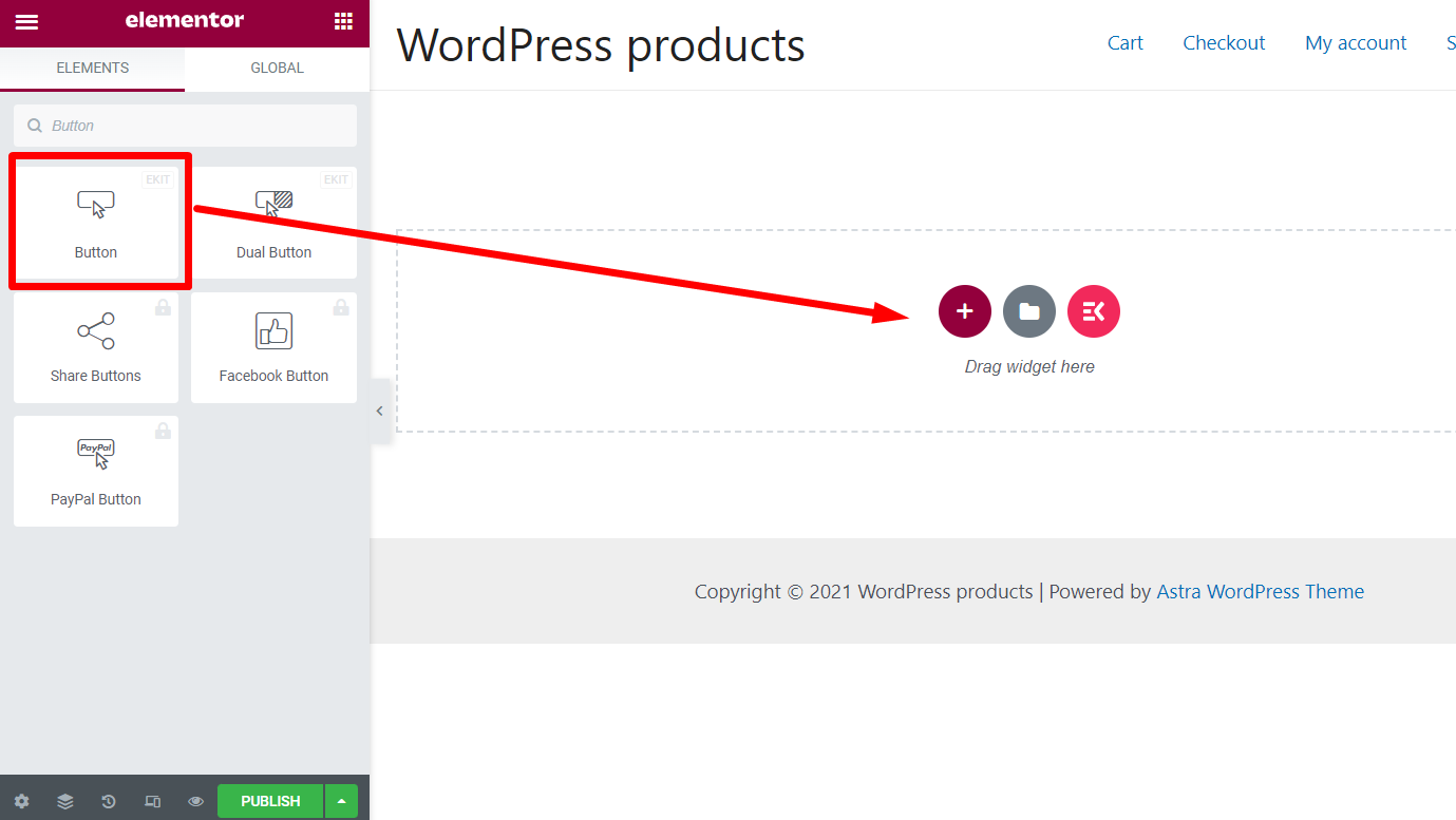 cum să adăugați un buton pe site-ul WordPress