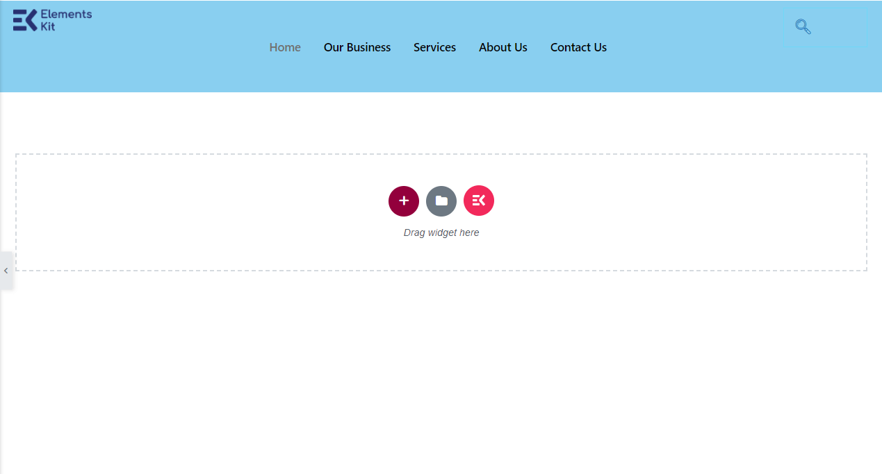 aspectul meniului de antet pentru site-ul web saas