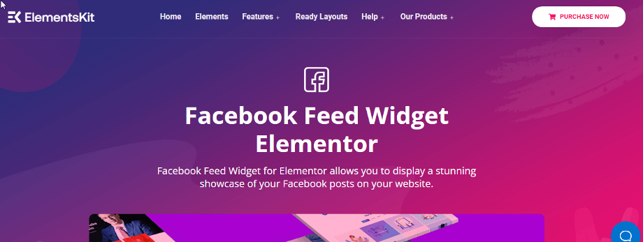 ElementsKit 的 Facebook 提要