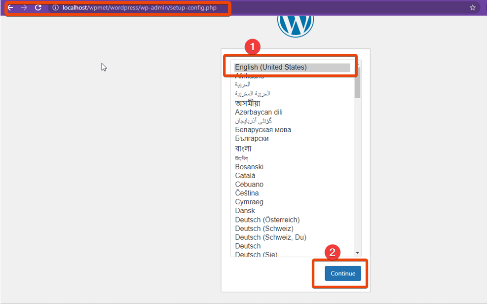 在 localhost 上安裝 wordpress