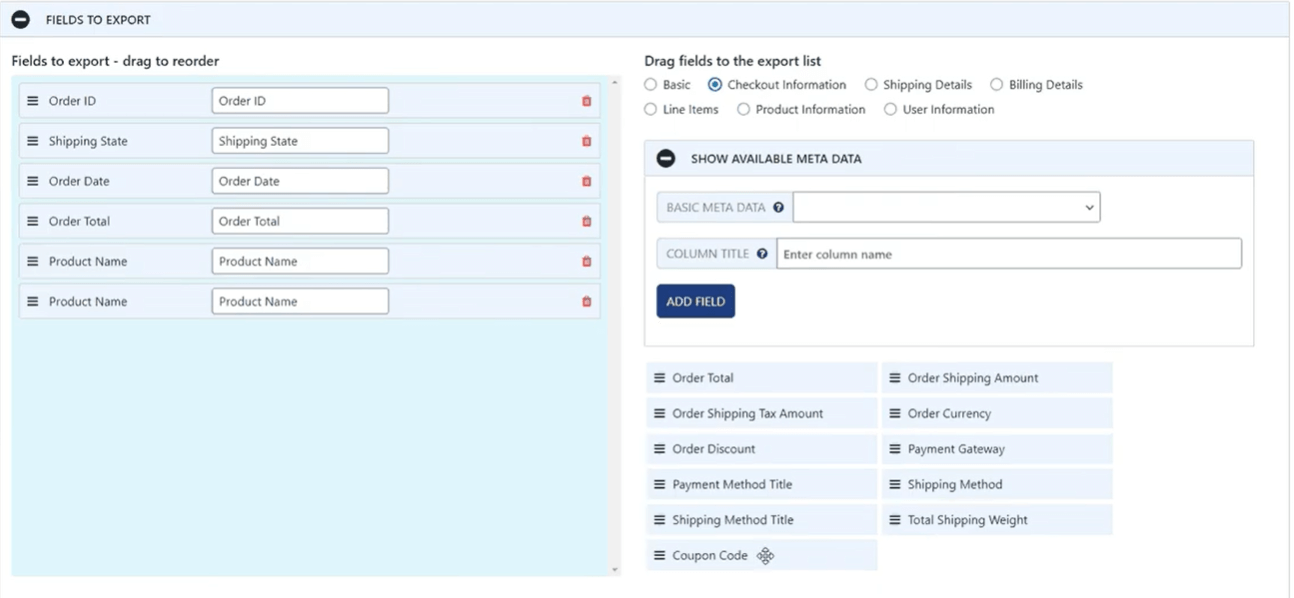 woocommerce 的出口訂單
