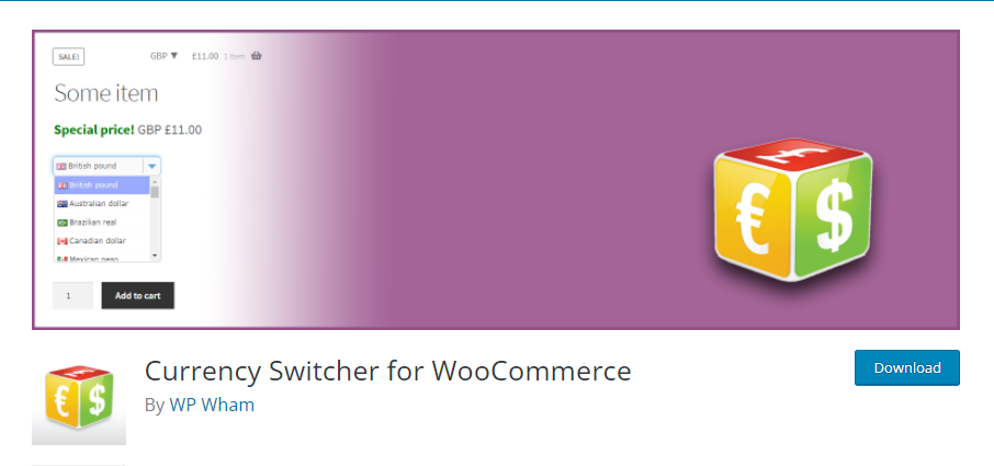 WooCommerce 插件的貨幣切換器