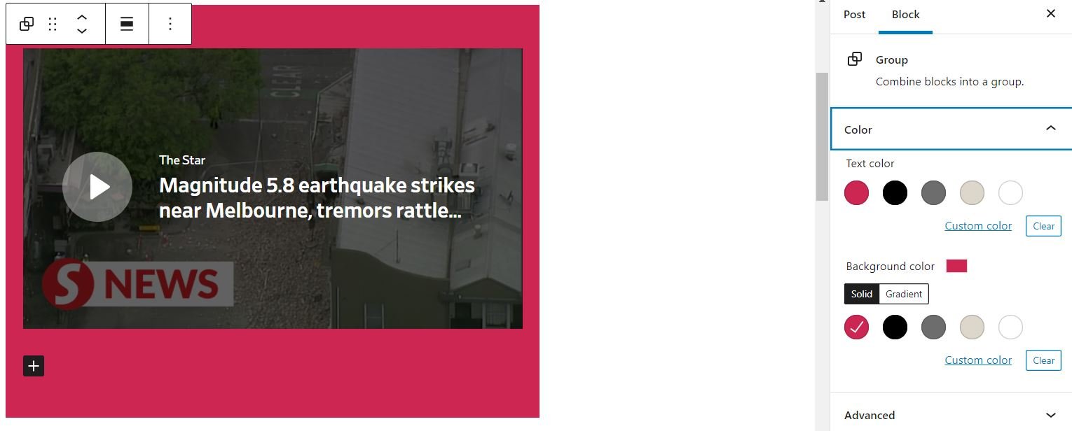 為 Dailymotion 嵌入塊添加背景顏色。