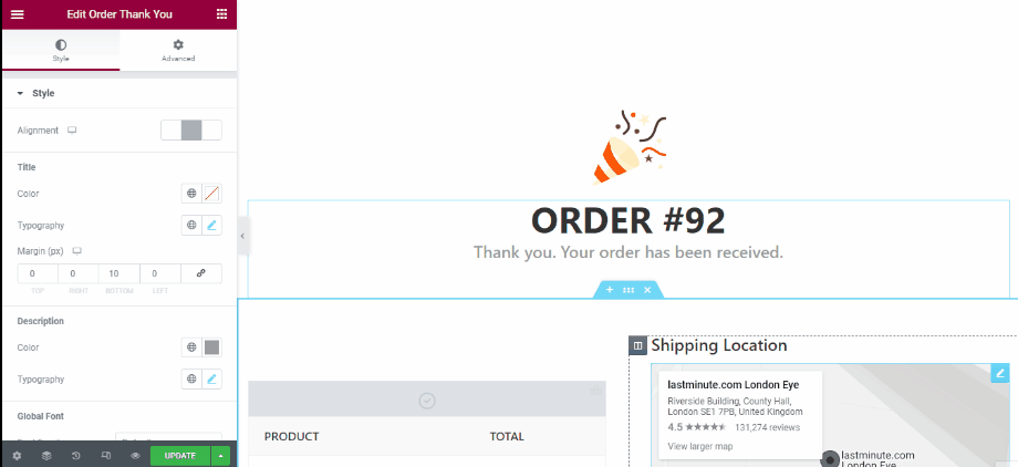 使用 ShopEngine WooCommerce 構建器自定義感謝頁面