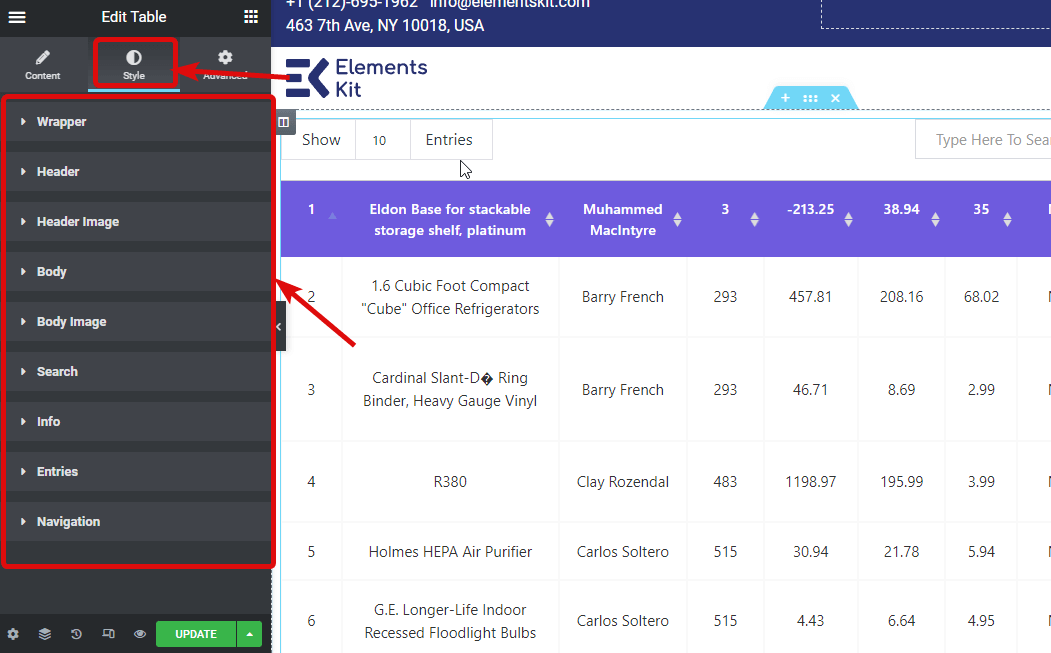 creați un tabel folosind csv sau google sheet în wordpress